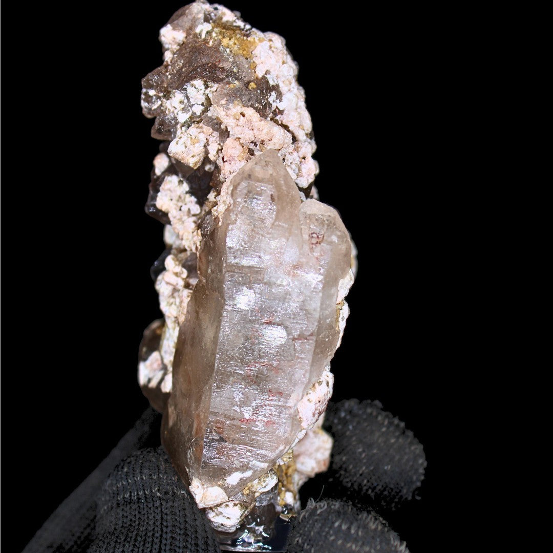 Smokey Quartz with Hematite Cluster 90g Rare Mineral Specimen 9x5x5 cm