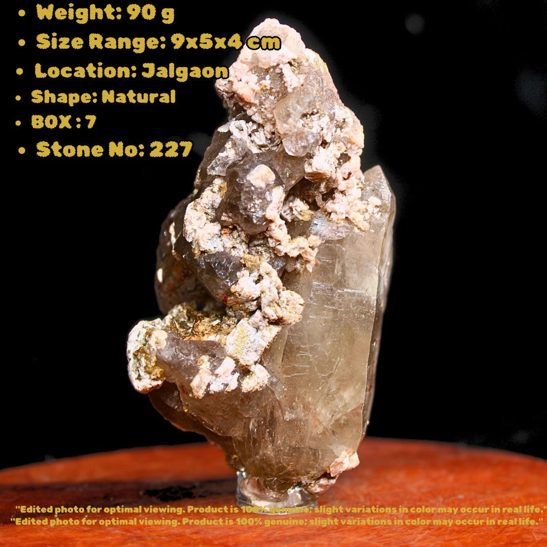 Smokey Quartz with Hematite Cluster 90g Rare Mineral Specimen 9x5x5 cm