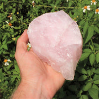 JUMBO Rose Quartz Raw Natural Crystal Specimen: 1 - 2 lb HUGE Chunk (Love Stone)