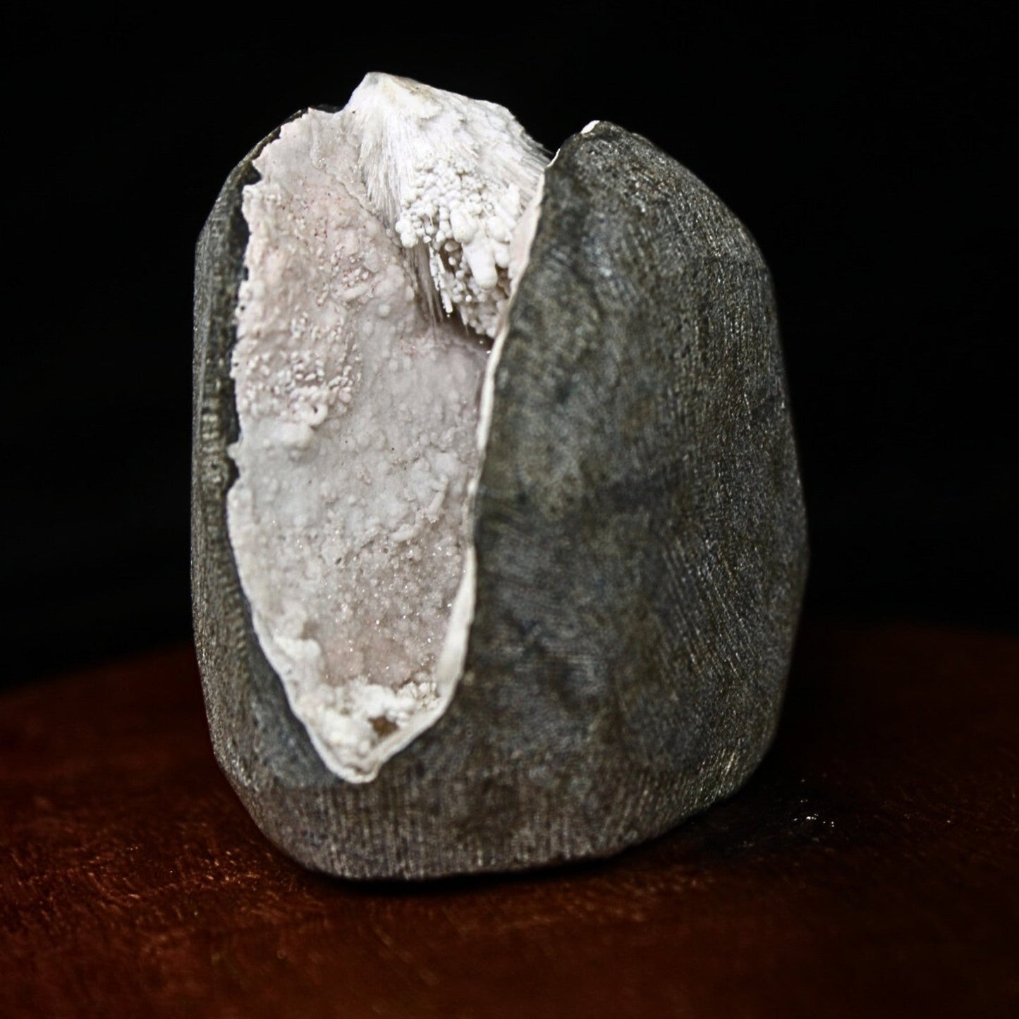 116g Scolecite Geode Spray Crystal – Natural Zeolite Mineral from India