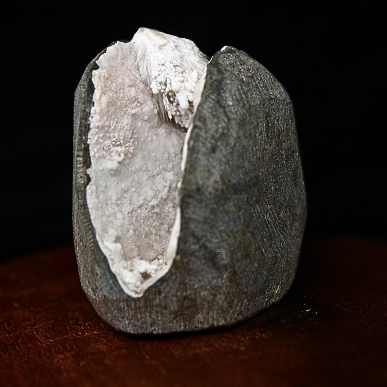 116g Scolecite Geode Spray Crystal – Natural Zeolite Mineral from India