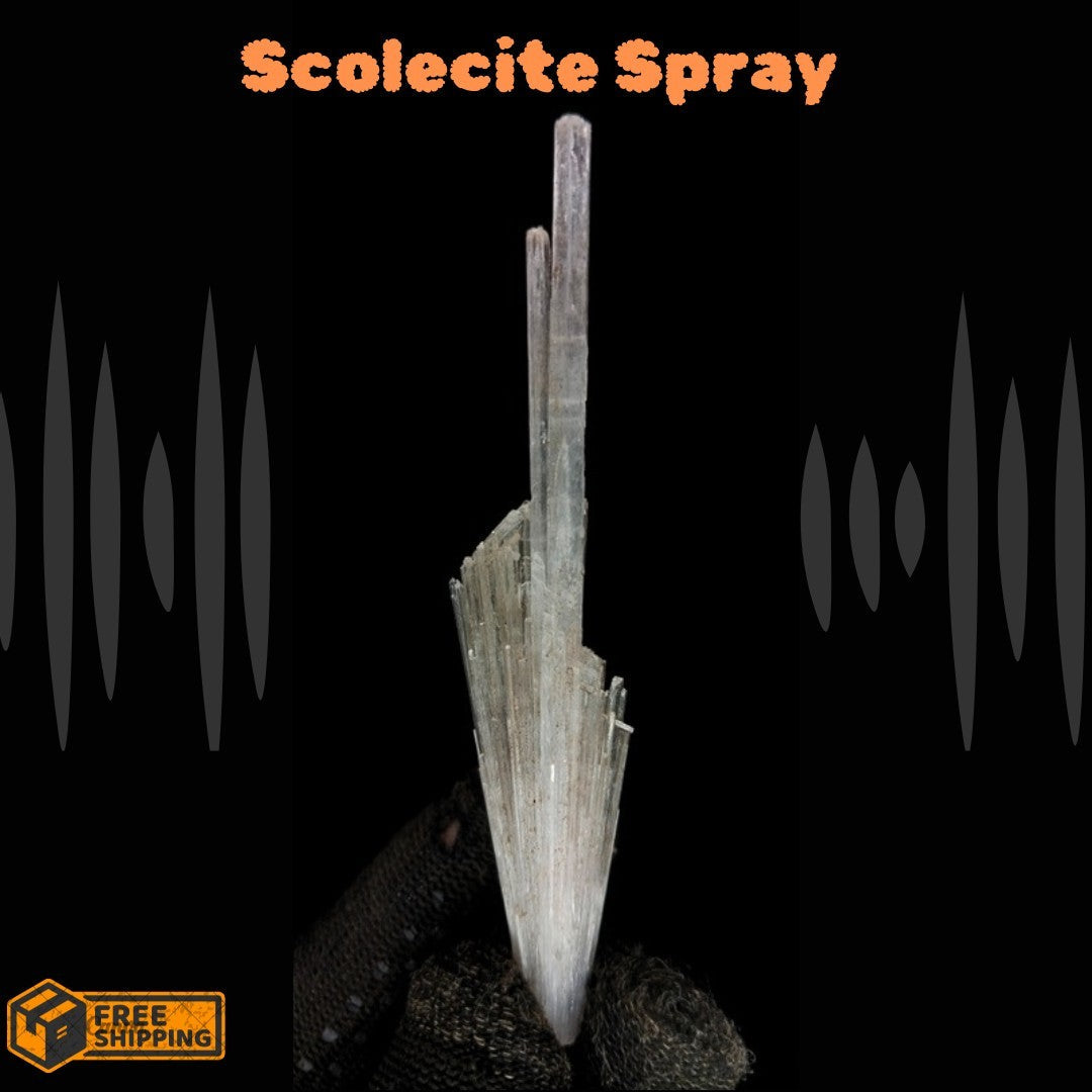 8g Natural Scolecite Mineral Cluster | Zeolite Healing Crystal from India