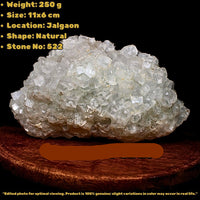 Apophyllite Heulandite Cluster 270g Cabinet Mineral Specimen India 11x6cm