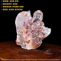 Natural Phantom Clear Quartz 86g Polished Point Cluster Crystal India