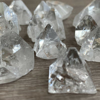 5 Pcs Small Apophyllite Tips, Apophyllite Point, Apophyllite Pyramid, Raw Stones