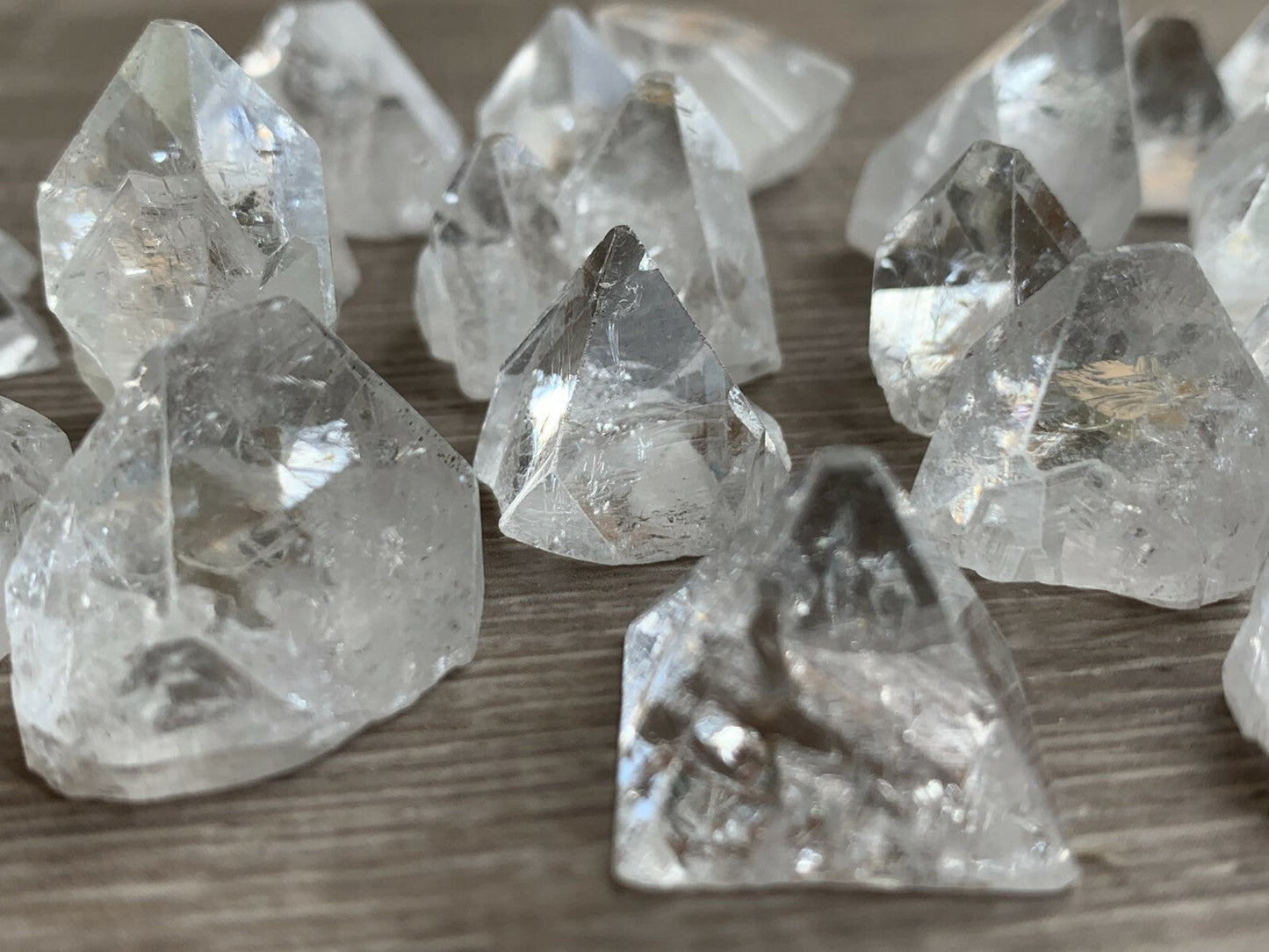 5 Pcs Small Apophyllite Tips, Apophyllite Point, Apophyllite Pyramid, Raw Stones