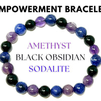 8 mm Bead Gemstone Bracelets: BUY 3 GET 1 FREE! (Stretch Crystal Bead Bracelets)