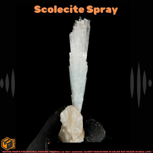 Natural Scolecite Cluster Stone Reiki Healing Crystal Rare Mineral Piece 15g