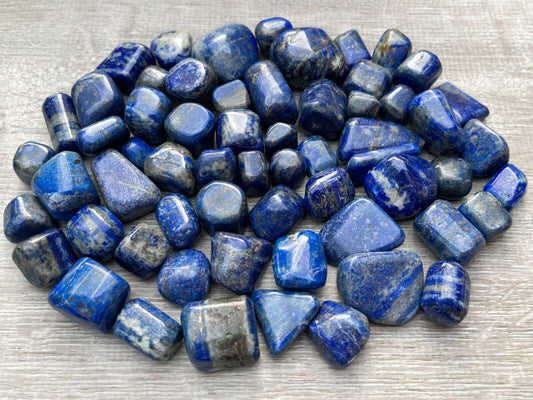 Grade A++ Lapis Lazuli Tumbled Stone, 0.65-1.5 Inch Lapis Crystal,Wholesale Bulk