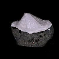 420g Scolecite Spray Inside MM Quartz Geode Natural Mineral Specimen on Matrix