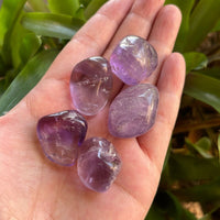 Grade A++ Amethyst Tumbled Stones, 0.75"-1.25" Amethyst Polished Stone, Bulk Lot