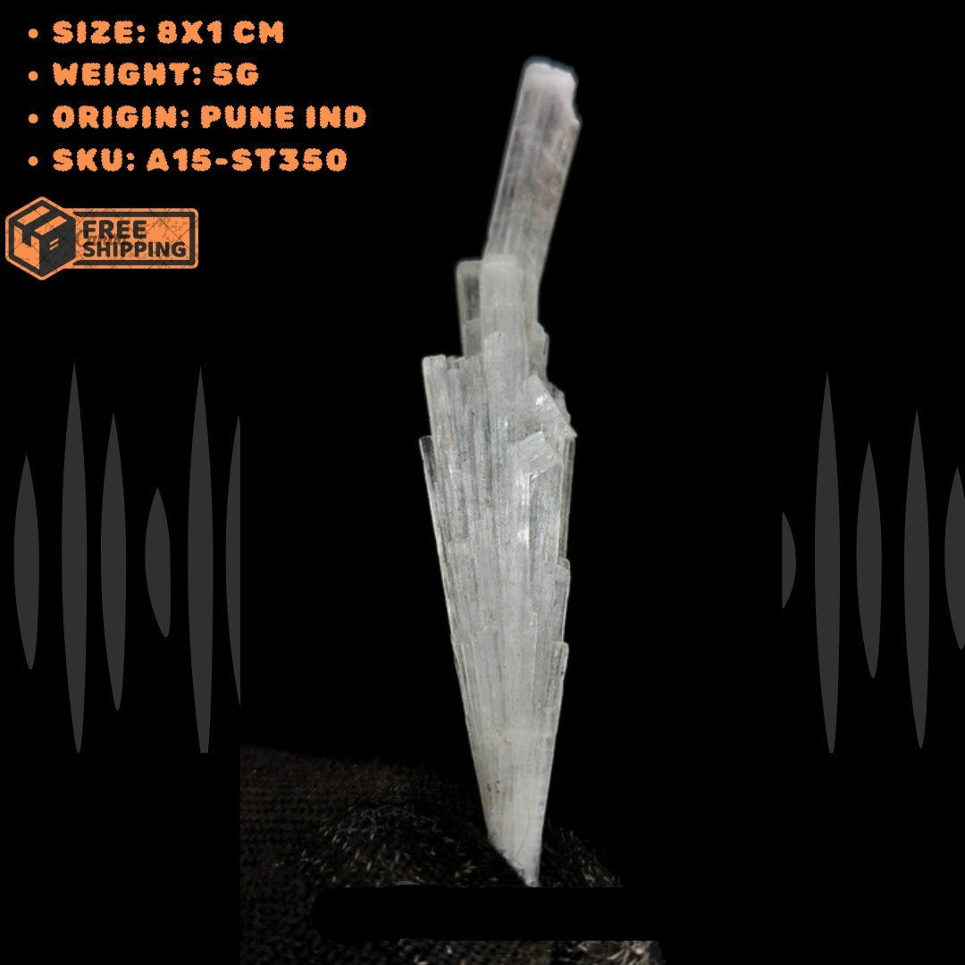 Natural Scolecite Crystal 5g White Zeolite Mineral from India