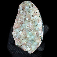 885g Green Apophyllite with Heulandite Rare Indian Zeolite Mineral Specimen