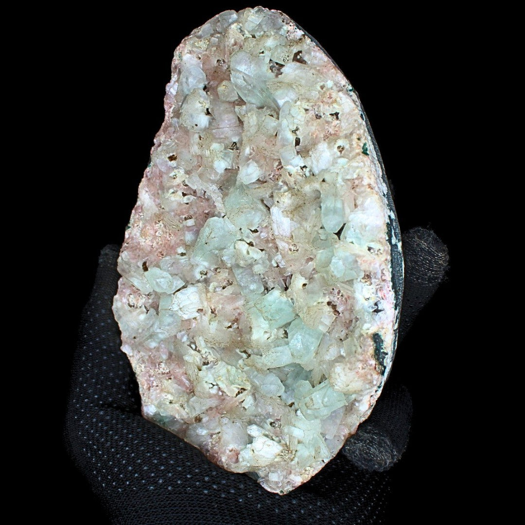 885g Green Apophyllite with Heulandite Rare Indian Zeolite Mineral Specimen