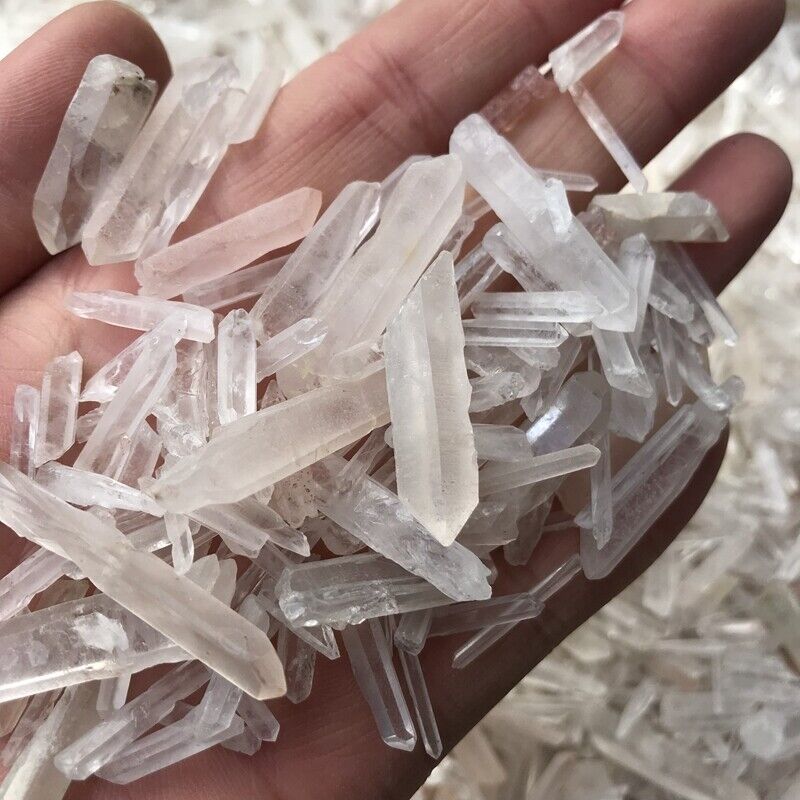 Lot Natural Clear Quartz Crystal Points 1/2Lb Terminated Wand Healing