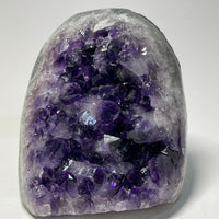 Finely Polished Uruguay Deep Purple Amethyst Cluster Crystal Geode, Pick a Size