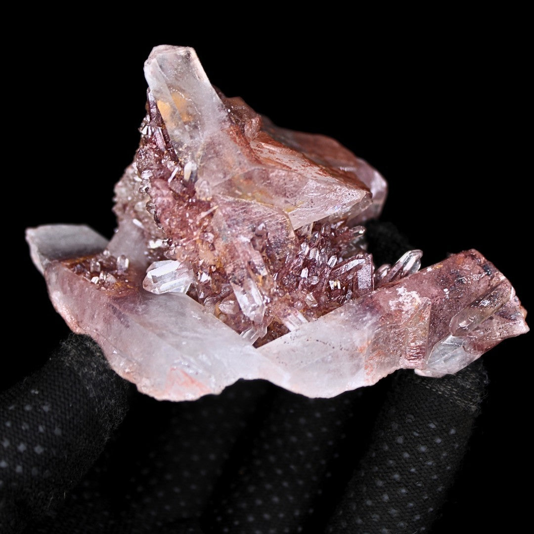 Natural Phantom Quartz Cluster 230g Healing Crystal Stone India 9x8 cm