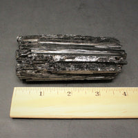 XL JUMBO Black Tourmaline PREMIUM EXTRA A GRADE Shiny Rough Rod Log (12 - 15 oz)