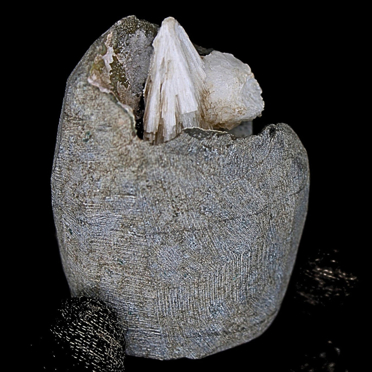 180g Scolecite Geode India Rare Needle Crystal Mineral Specimen