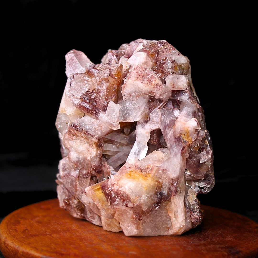 Phantom Quartz Crystal Cluster 318g 9x7 cm Natural Raw Healing Stone India