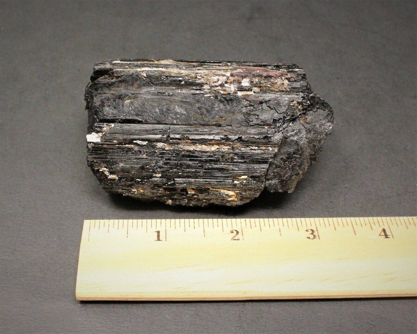 XL JUMBO Black Tourmaline PREMIUM EXTRA A GRADE Shiny Rough Rod Log (12 - 15 oz)