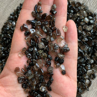 Grade A++ Smoky Quartz Semi Tumbled Gemstone Mini Chip 3- 6mm,Wholesale Bulk Lot