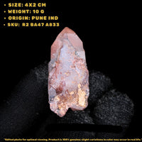 Rare Phantom Quartz Crystal 10g Mini Cabinet Specimen from India