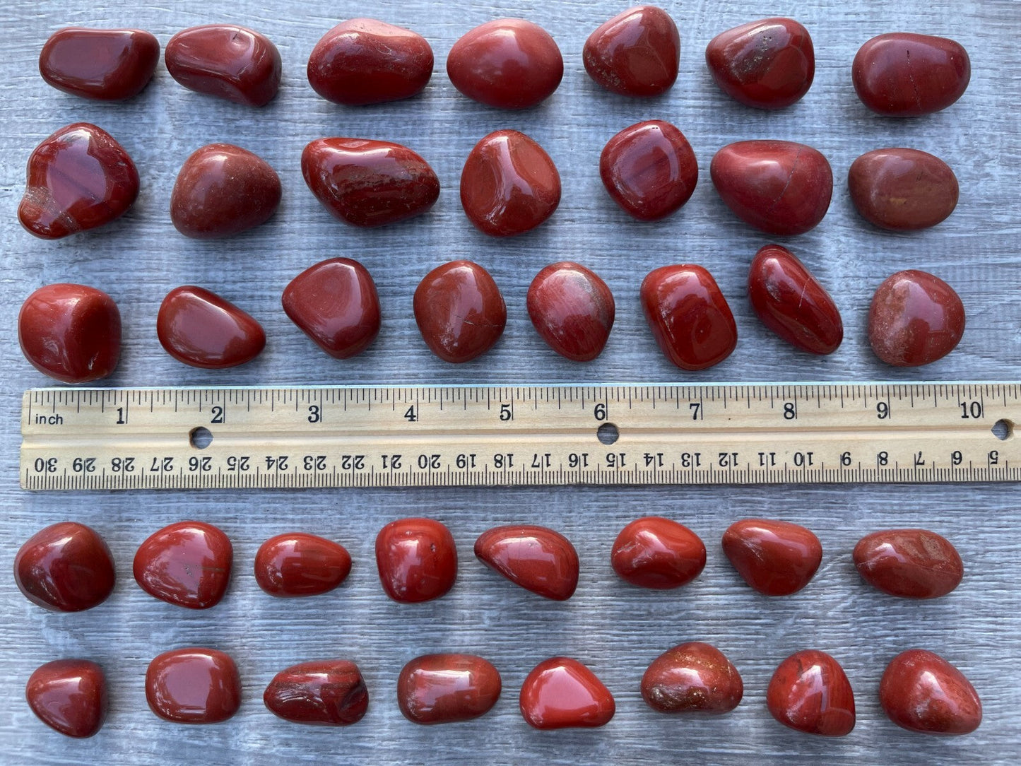 Grade A++ Red Jasper Tumbled Stones, 0.8"-1.25" Tumbled Red Jasper,Pick How Many