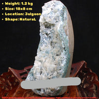 Natural Chalcedony Geode Cluster 1.2kg | 18x8 cm | Healing Crystal for Calm