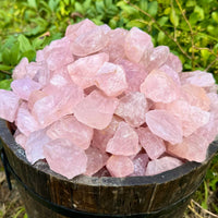 1/2 lb Bulk Lot Natural Rough Rose Quartz Crystals (Raw Reiki Love Healing 8 oz)
