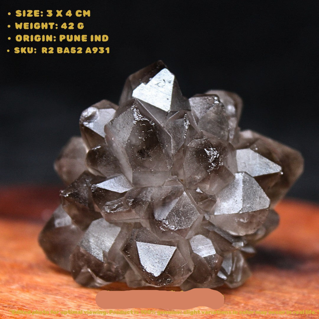 Rare Smokey Amethyst Flower Crystal Cluster 42g Collector Mineral Specimen