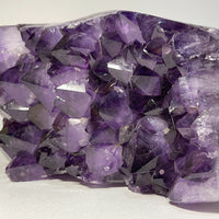 Finely Polished Uruguay Deep Purple Amethyst Cluster Crystal Geode, Pick a Size