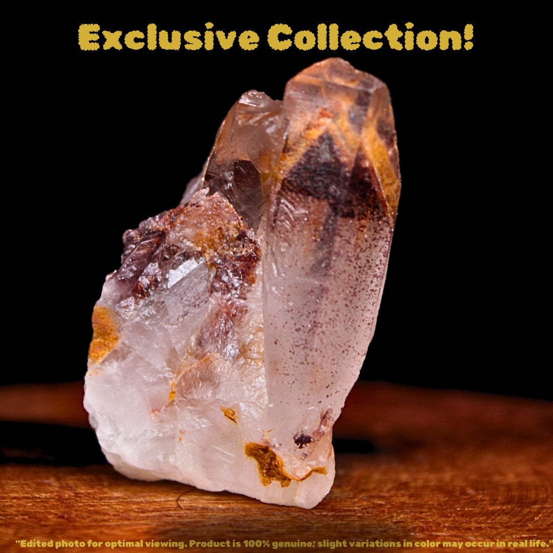 30g Phantom Quartz Crystal 4x2cm Natural Raw Healing Stone from India