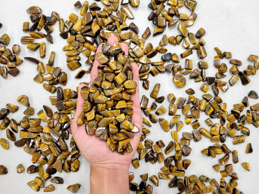 Tumbled Tigers Eye Crystals Polished Gemstones Bulk Natural Healing Stones