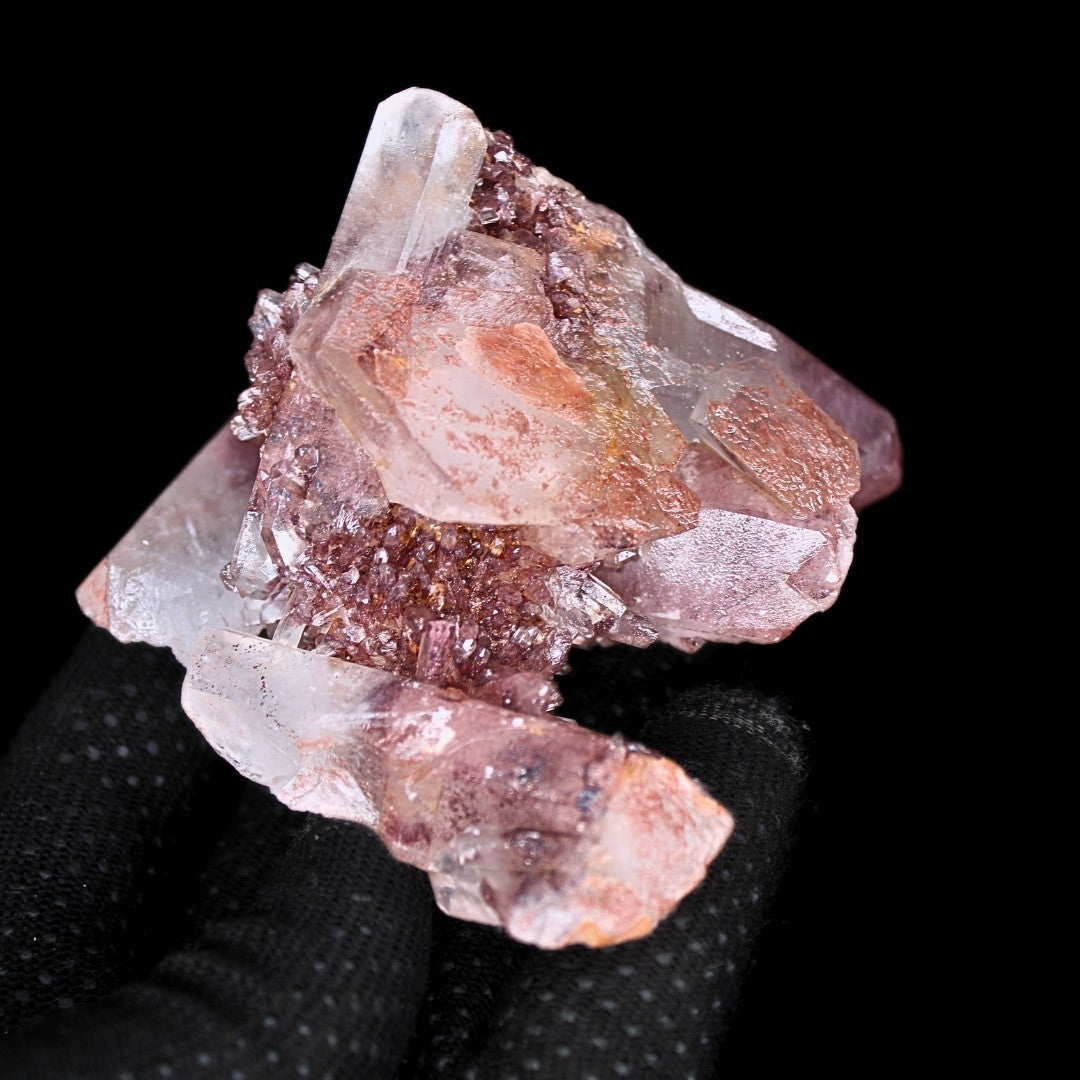 Natural Phantom Quartz Cluster 230g Healing Crystal Stone India 9x8 cm