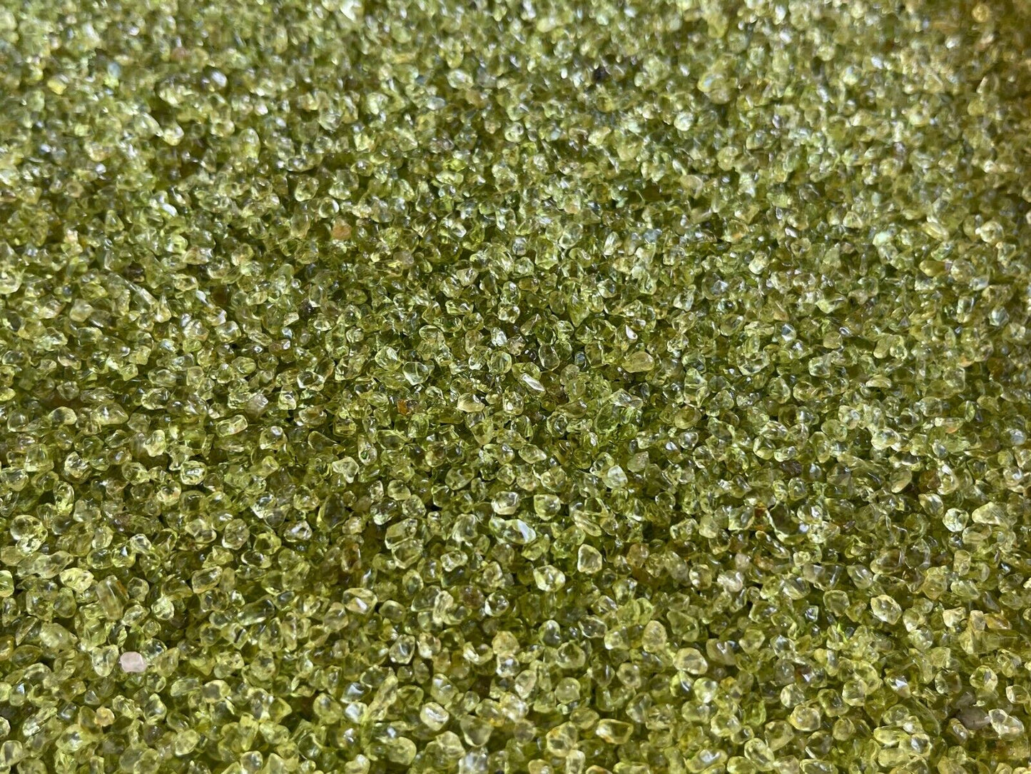 Grade A++ Peridot Semi Tumbled Gemstone Mini Chips 2 - 3 mm, Wholesale Bulk Lot