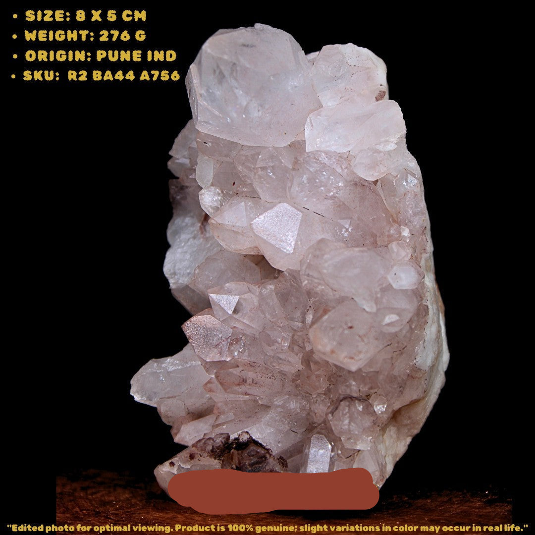 Phantom Quartz 276g 8x5cm Rare Growth Layer Natural Mineral India