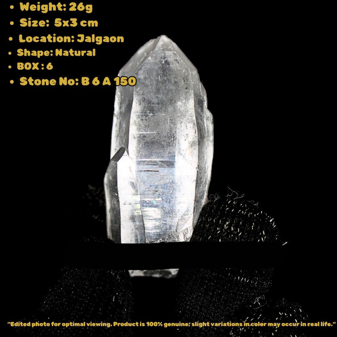 Rare Clear Quartz Cluster 26g  Sparkling Himalayan Crystal Specimen