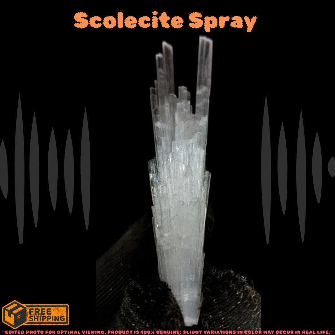 Natural Scolecite Healing Cluster 10g White Zeolite Mineral from India