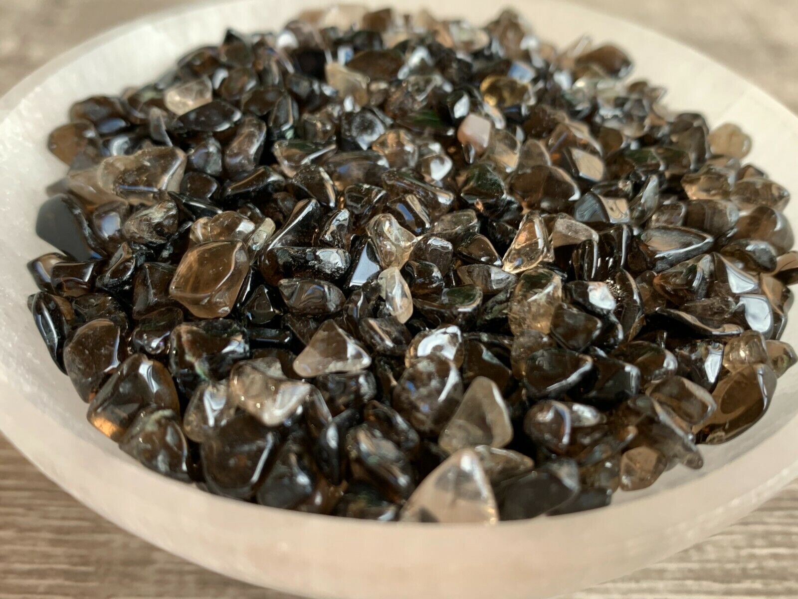 Grade A++ Smoky Quartz Semi Tumbled Gemstone Mini Chip 3- 6mm,Wholesale Bulk Lot