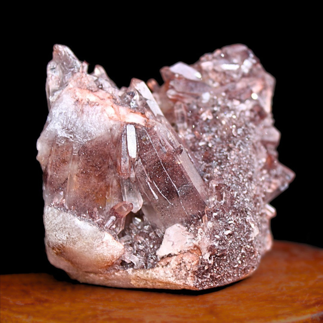 Phantom Clear Quartz Cluster 436g 9x7 cm Natural Raw Healing Crystal India