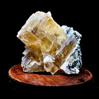 580g Calcite with Rainbow Inclusions & Mordenite Geode India 9x8.5cm