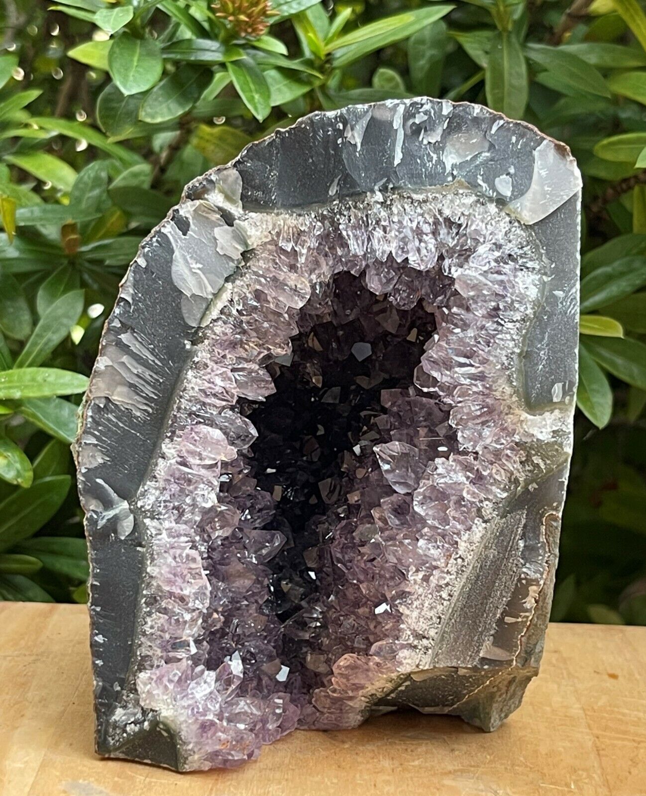 Uruguayan Amethyst Cluster, Grade B Amethyst Geode with Cut Base, Pick a Size