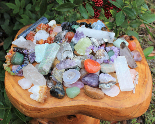 Crystal Confetti Scoop: Crystal Mix, Gemstones - Tumbled & Rough Stones, Gifts!