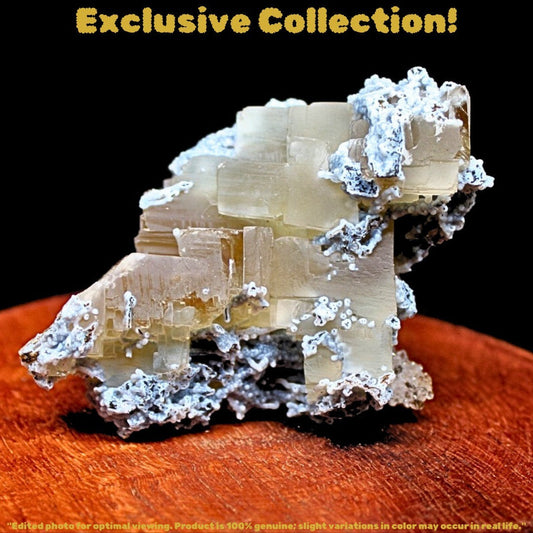 Rare Rainbow Calcite with Mordenite 76g Cabinet Specimen India 7x5.5cm