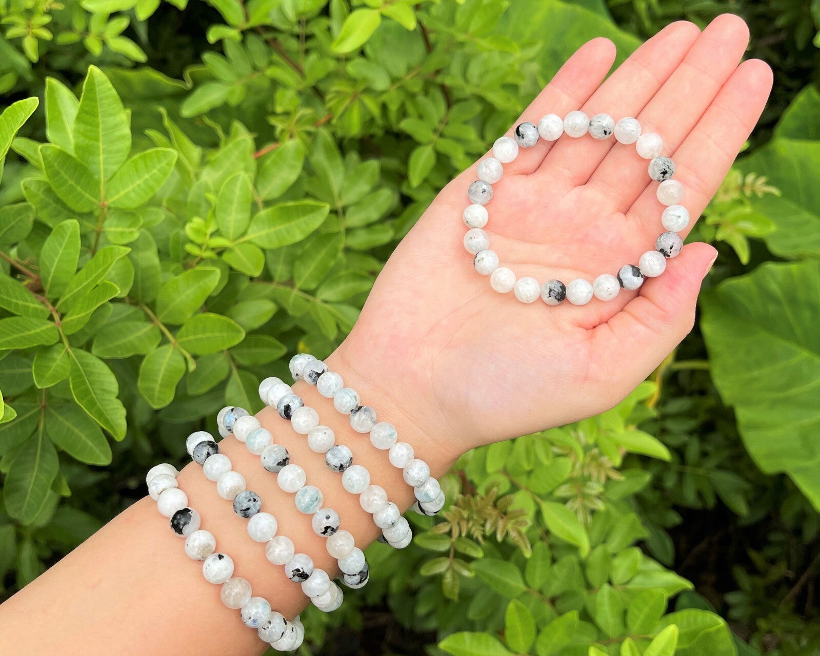 8 mm Bead Gemstone Bracelets: BUY 3 GET 1 FREE! (Stretch Crystal Bead Bracelets)