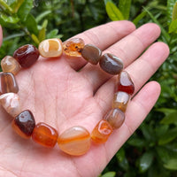 Wholesale Grade A++ Gemstone Nugget Bracelet, Choose from 18 Gemstone Types