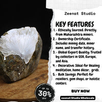 Apophyllite & Scolecite 270g Geode Spray Rare Mineral Specimen from India