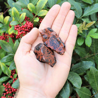 Raw Natural Mahogany Obsidian Crystals - Choose How Many - Raw Obsidian Stones
