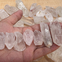 Natural Clear Quartz Crystal Points 1 to 3 Inches, Wholesale Bulk Lot